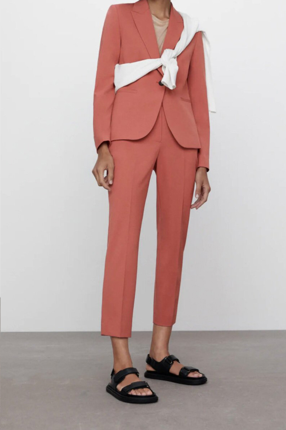 ladies cotton cropped trousers