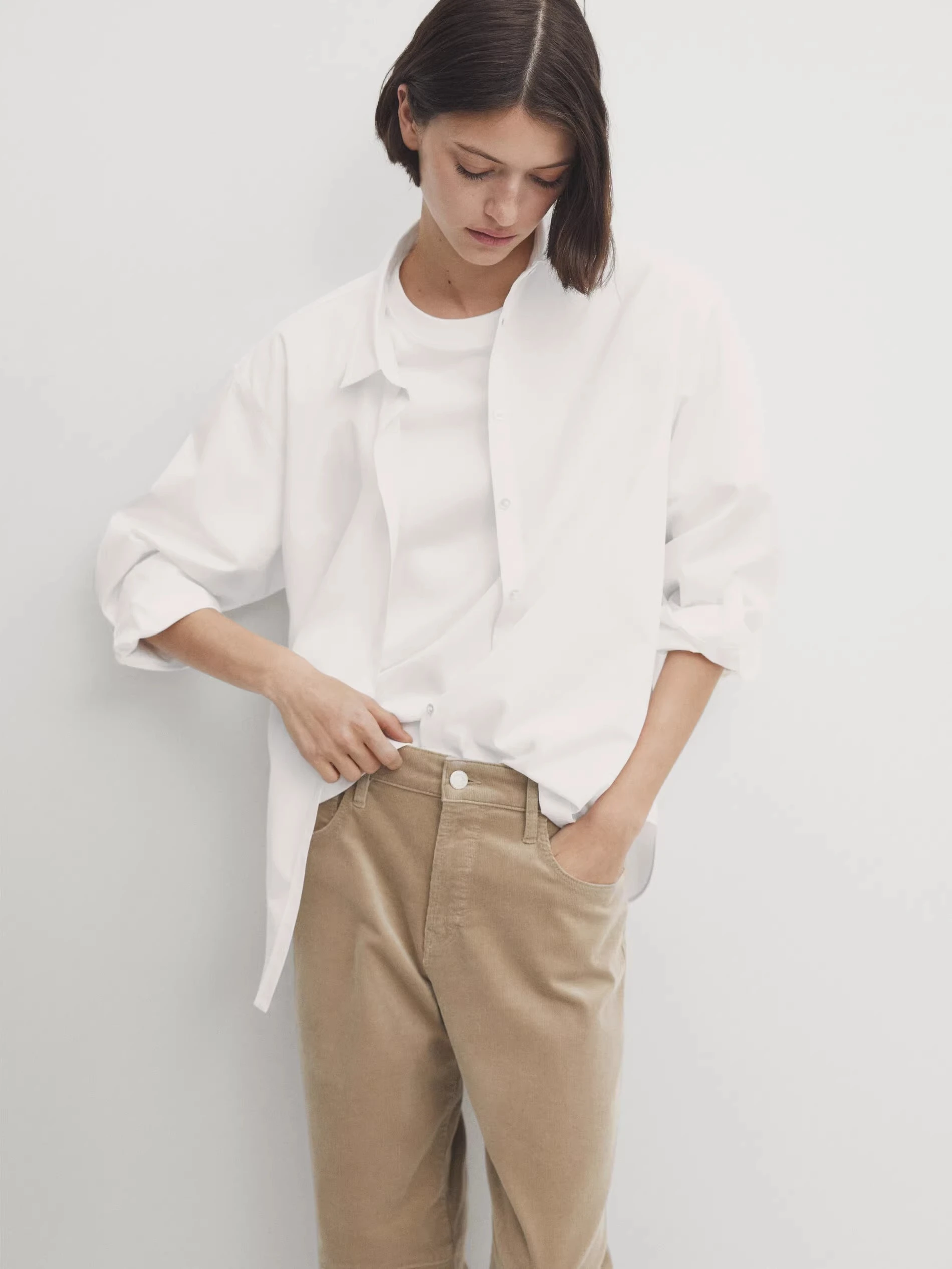 corduroy trousers women's high waisted