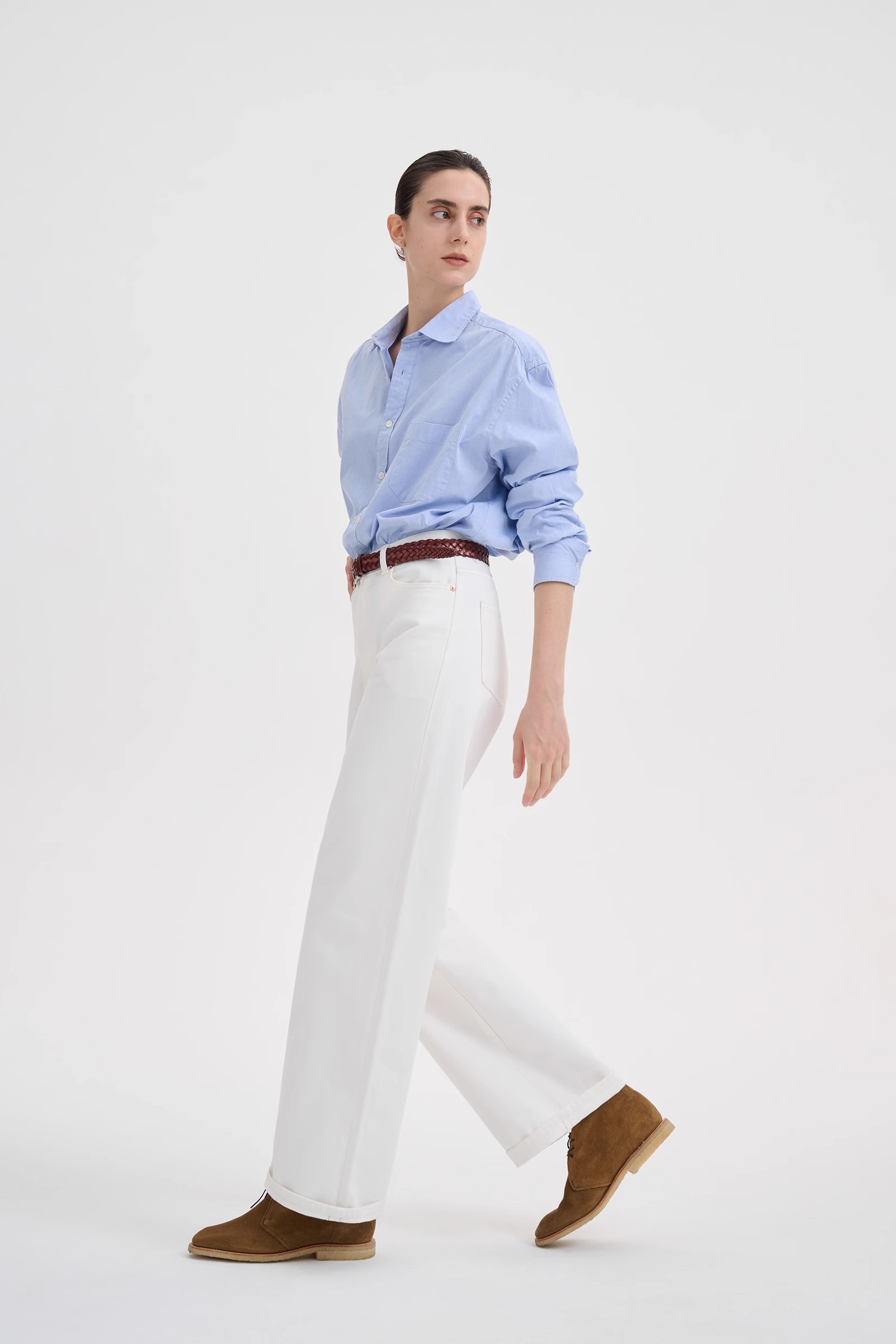 black straight wide leg jeans