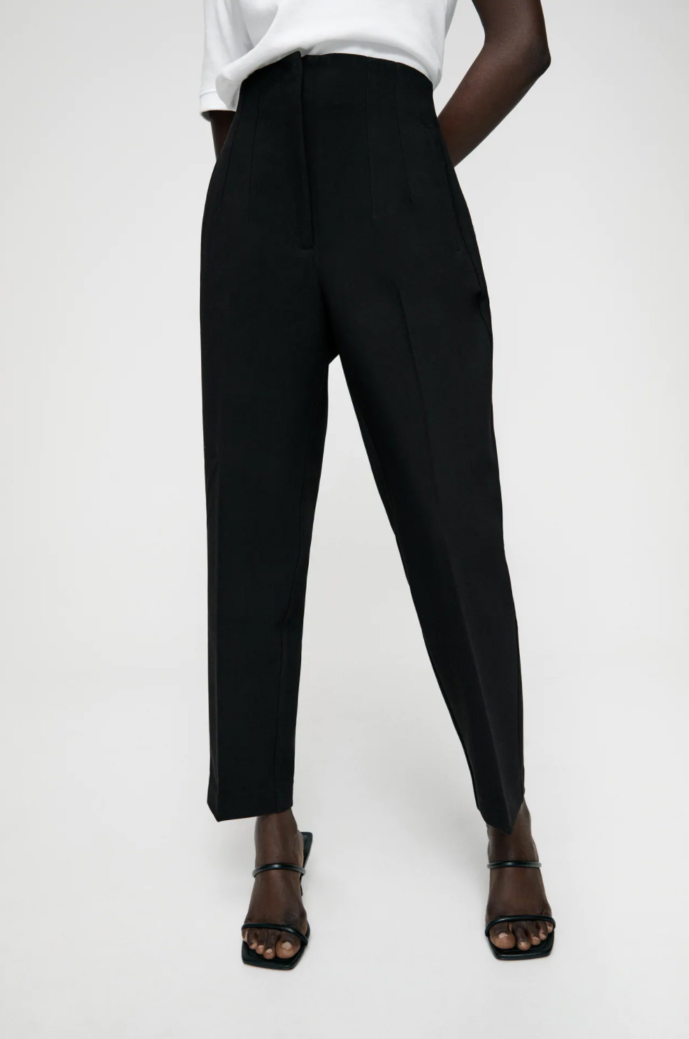 black cropped harem pants