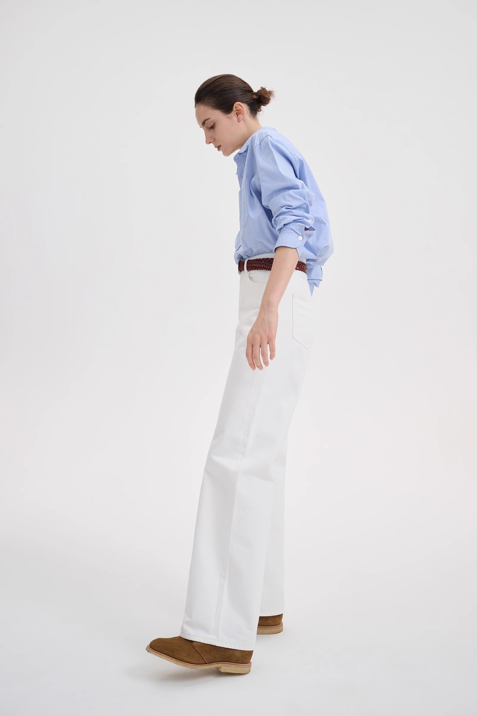 high rise straight wide leg jeans