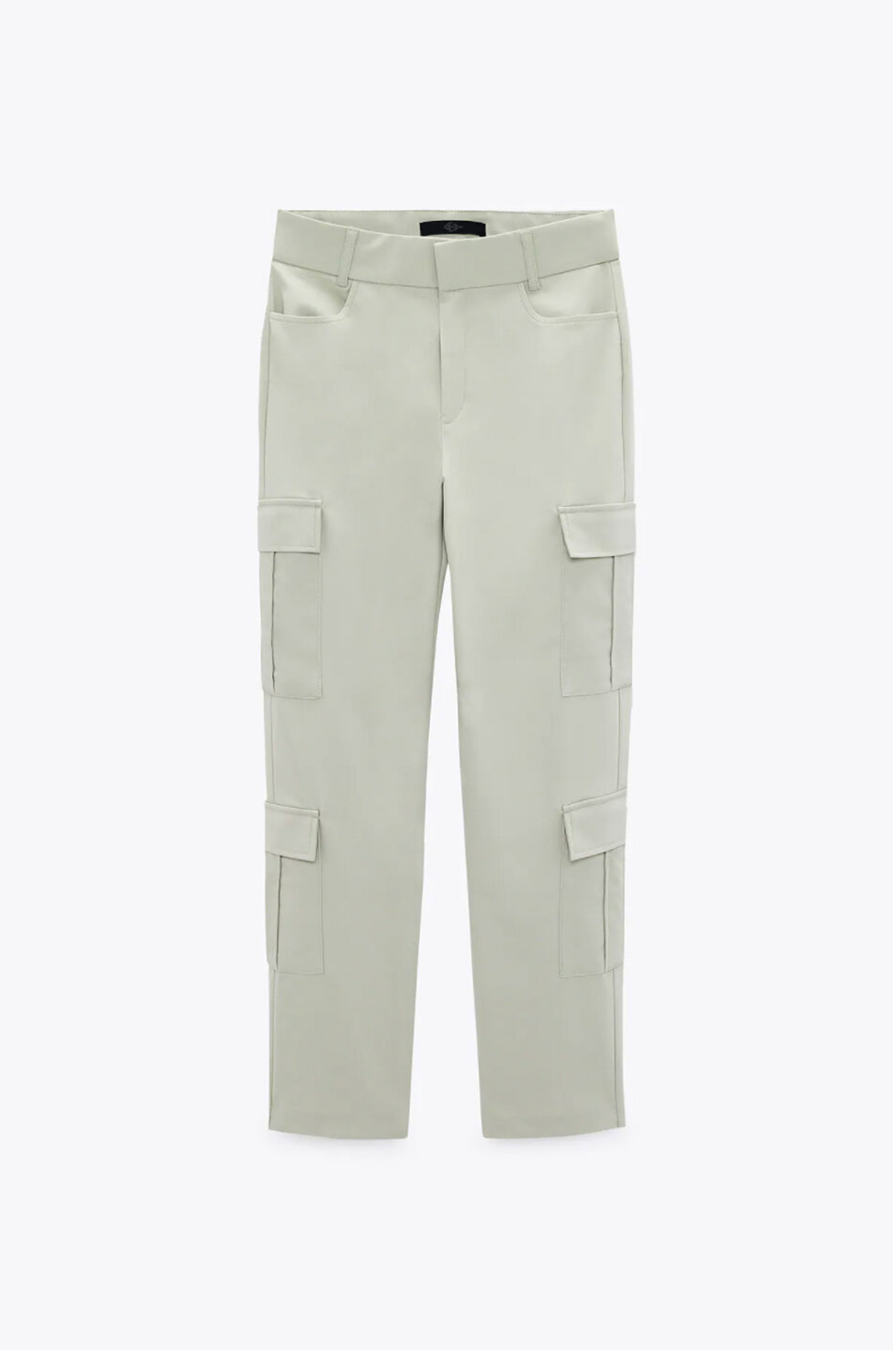 high rise straight cargo pants