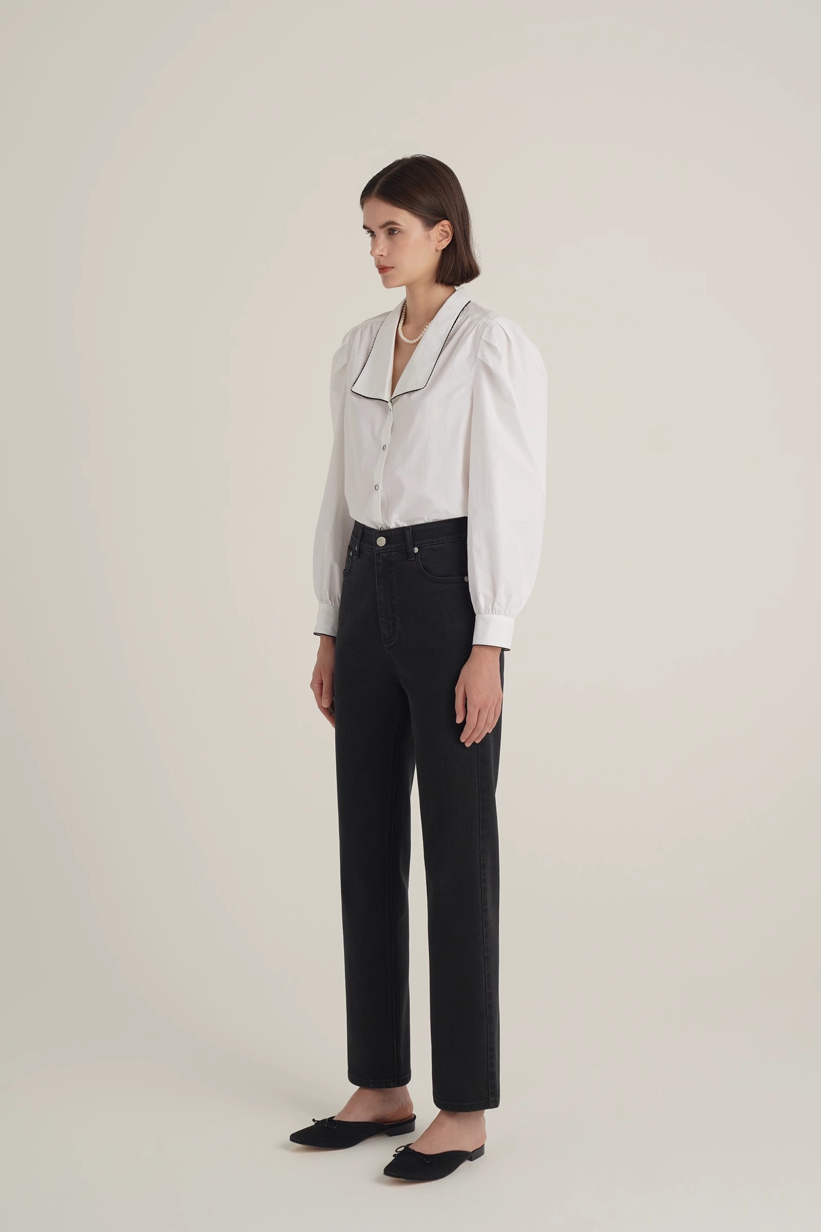 high waisted cropped straight leg jeans