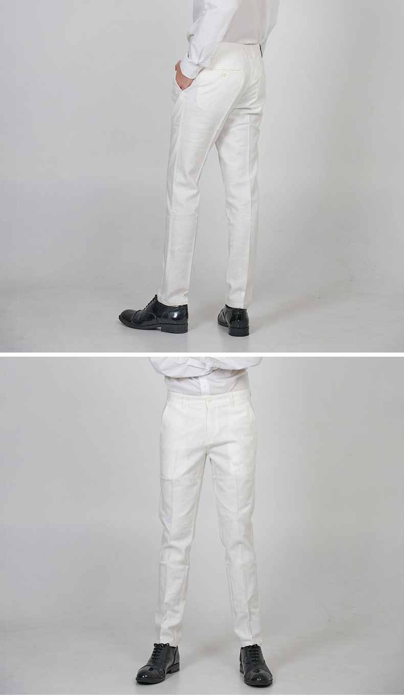 black tapered suit pants