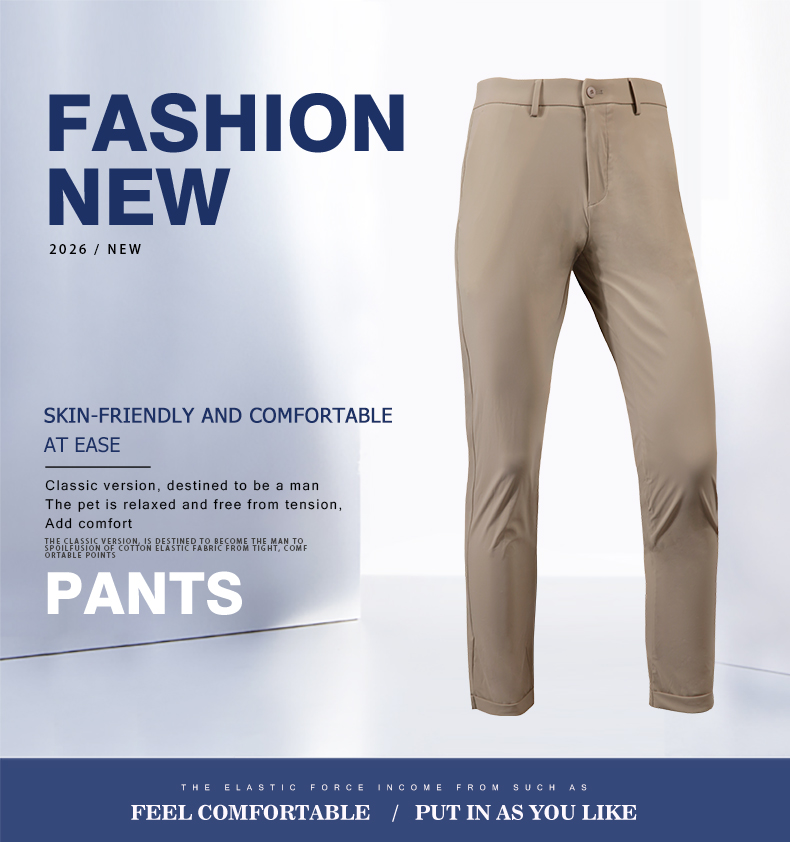 Men's S/S Warp-Knit Cropped Pants with Cuffed Hem