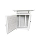 stable wood louver shutter box with metal lock