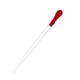 180mm red rubber head clear glass dropper for lab