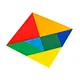 plastic square jigsaw puzzle tangram with magnet