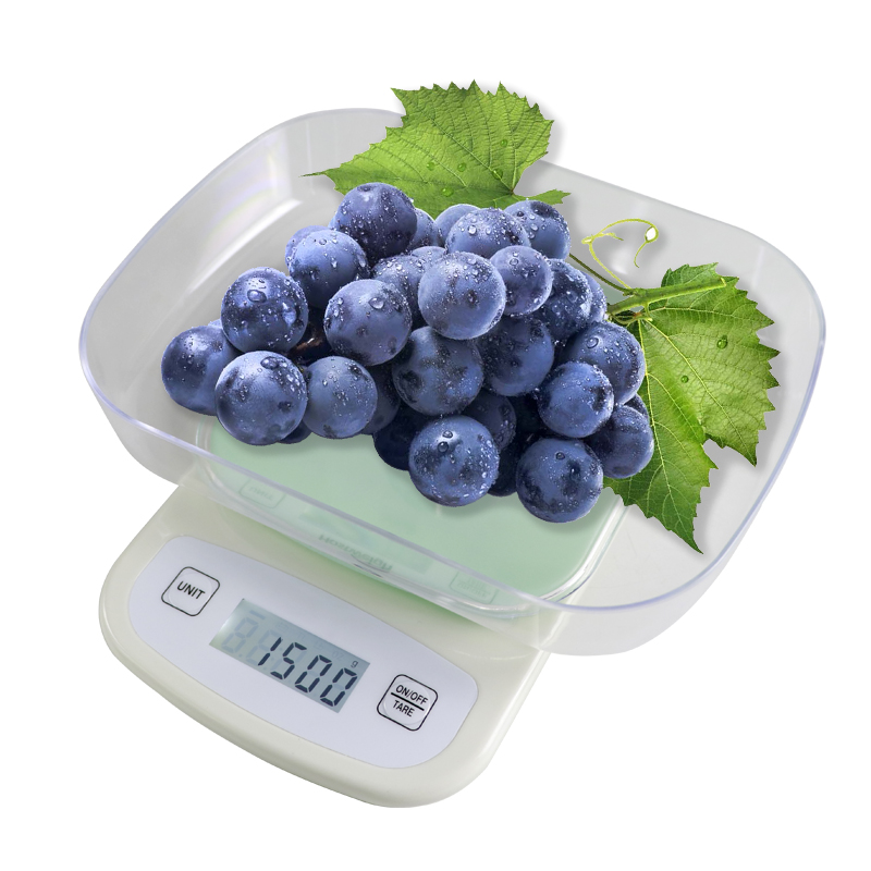 Green Pink White 5KG Plastic Kitchen Scale
