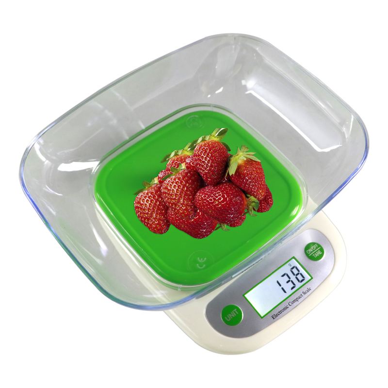 Green Plastic Digital Kitchen Scale 10kg