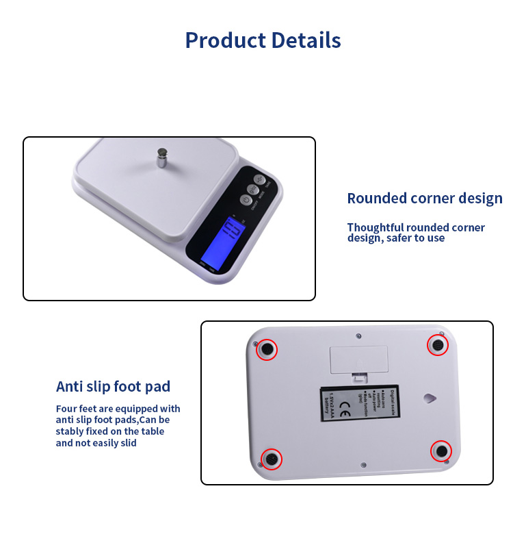anti slip foot pad kitchen scale