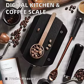 Black kitchen coffee scale