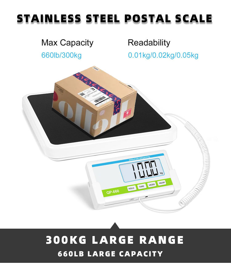 Professional Stainless Steel Animal Scale 300kg/660lb Postal Scale Digital Pet Scale