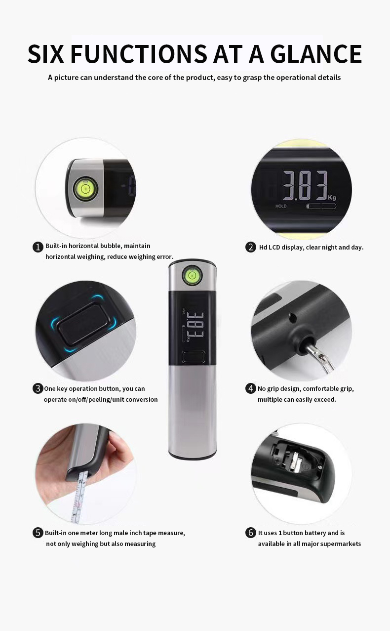 travel weighing scale with ruler