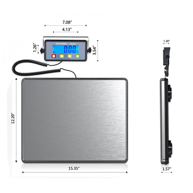 200KG/440LB Stainless Steel Package Shipping Postal Scale