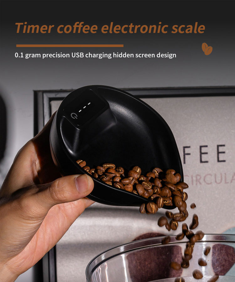 Black Mini 5kg Coffee Bean Tray Scale