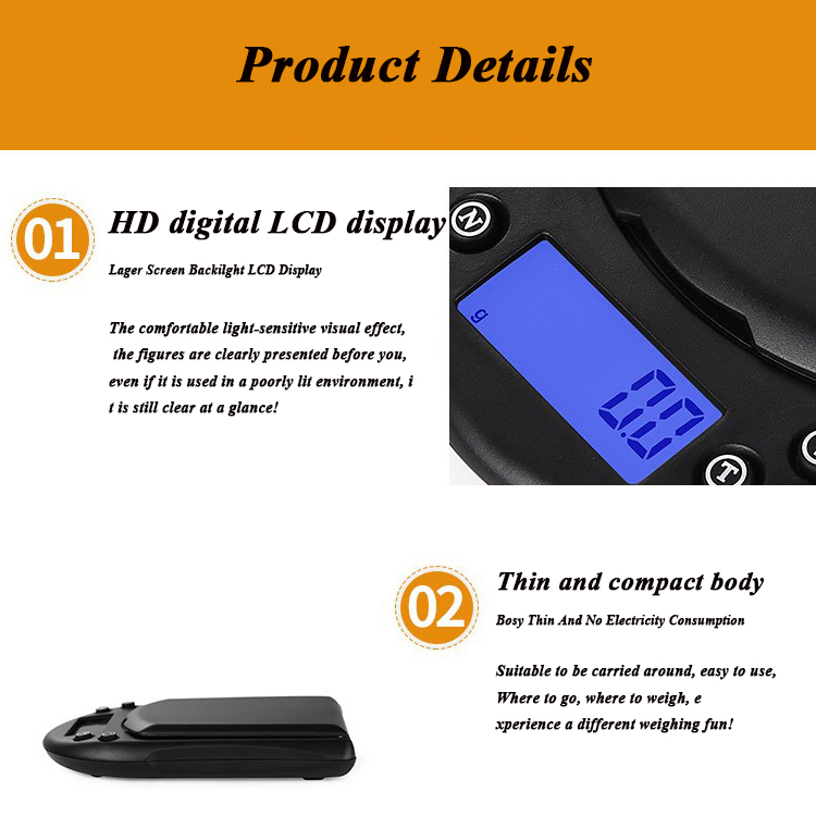 Hottest-Selling LCD Display Electronic Pocket Scale