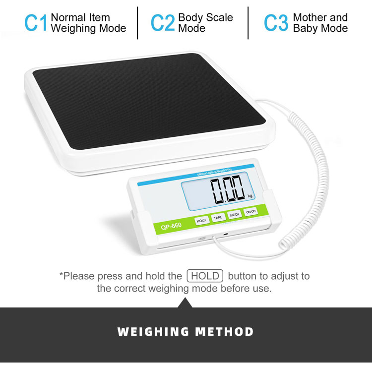 High Capacity 300kg Electronic Calculation Scale Folding Floor Table Platform Digital Weighing Scale