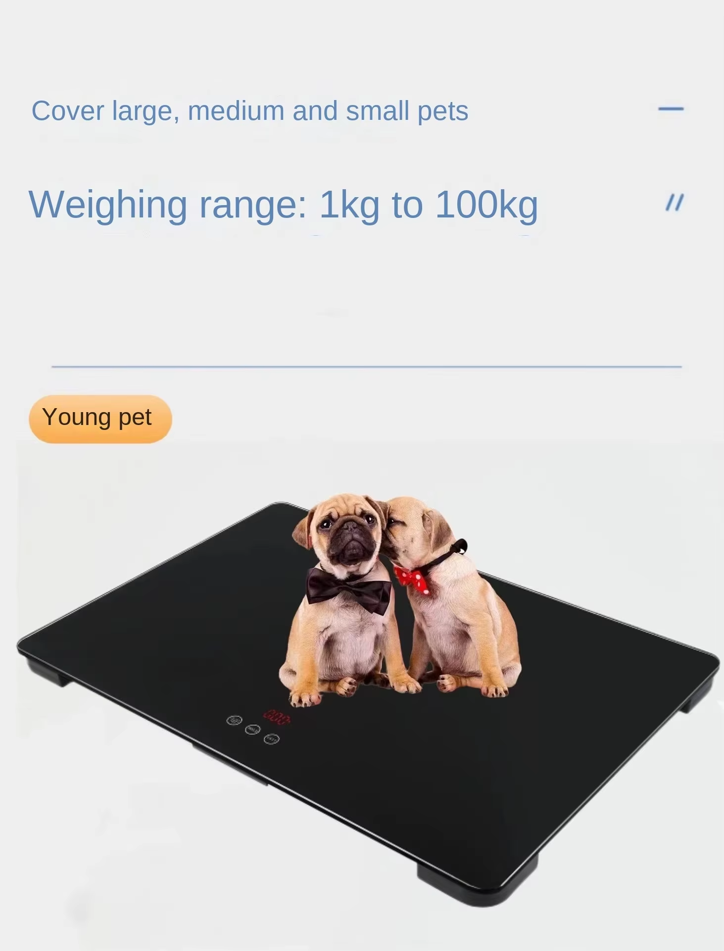 100KG Tempering Glass Puppy Dog Cat Pet Weighing Scale