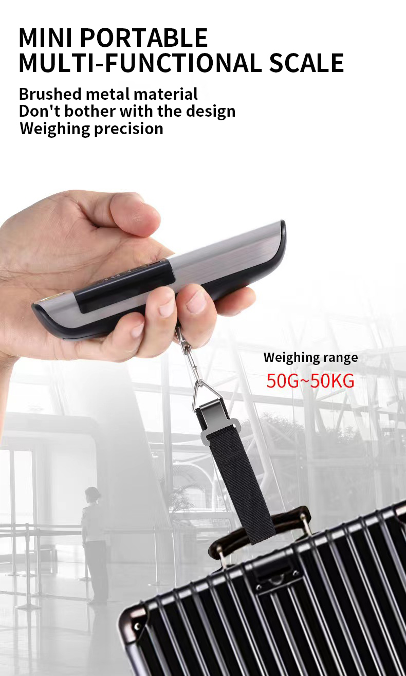 portable travel electronic digital luggage scales with ruler