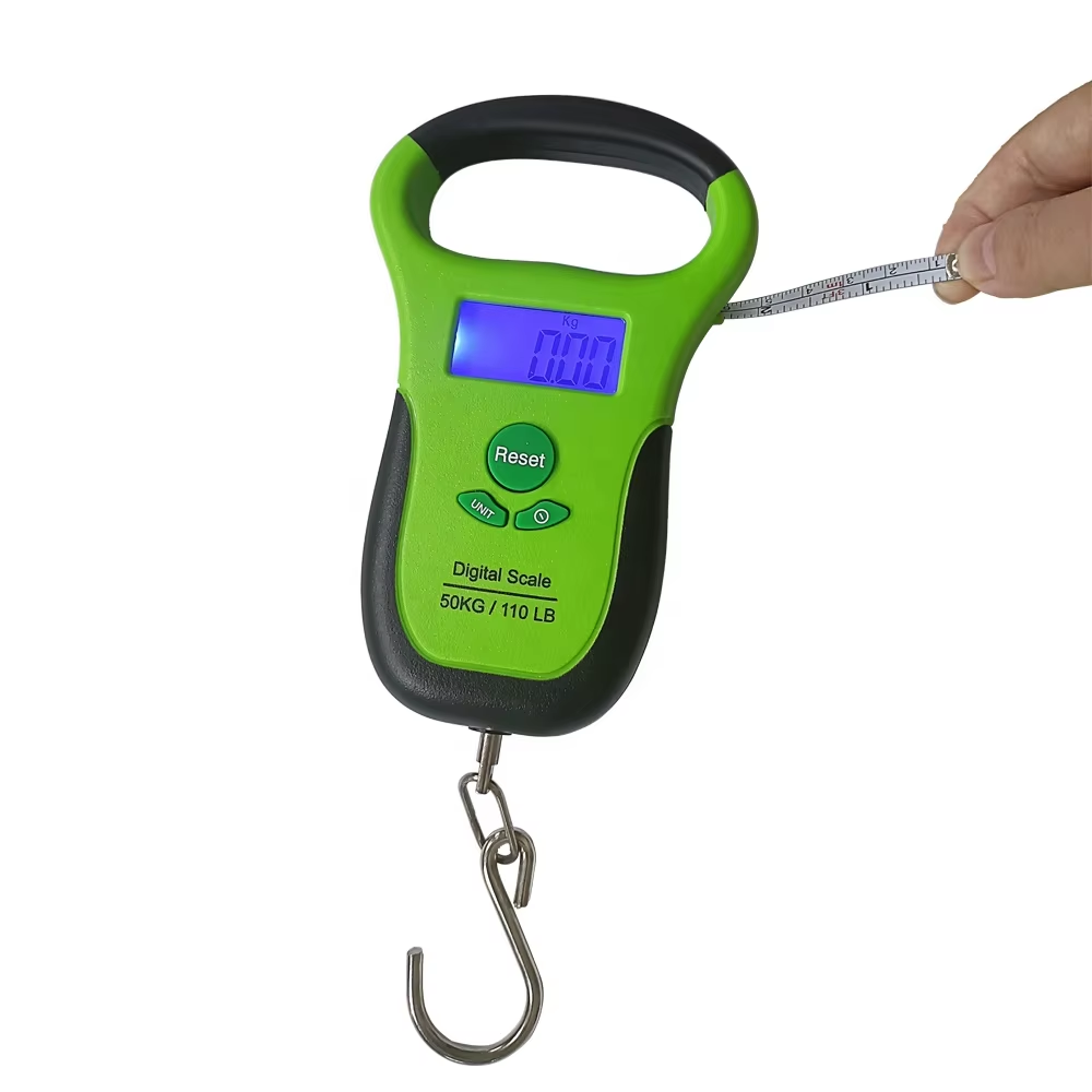 Fishing Scale 110lb/50kg with Built-in Measuring Tape