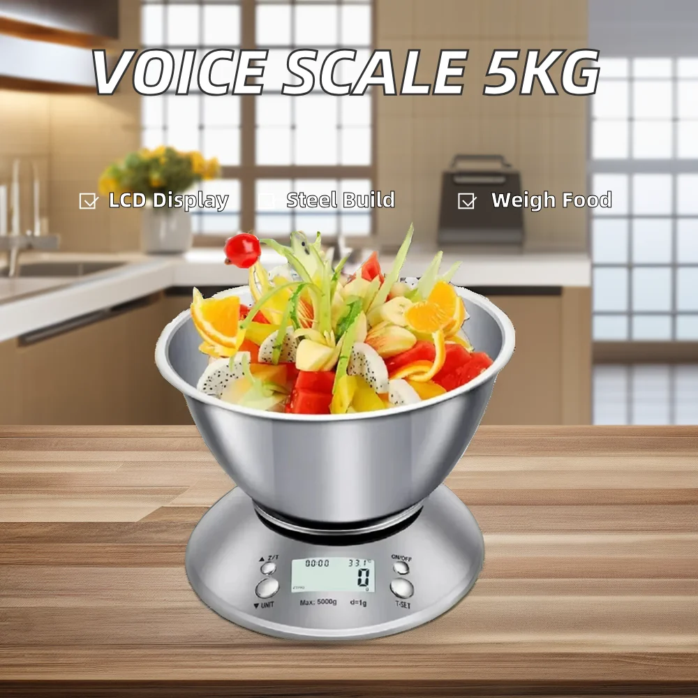 Stainless Steel Kitchen Bowl Scale