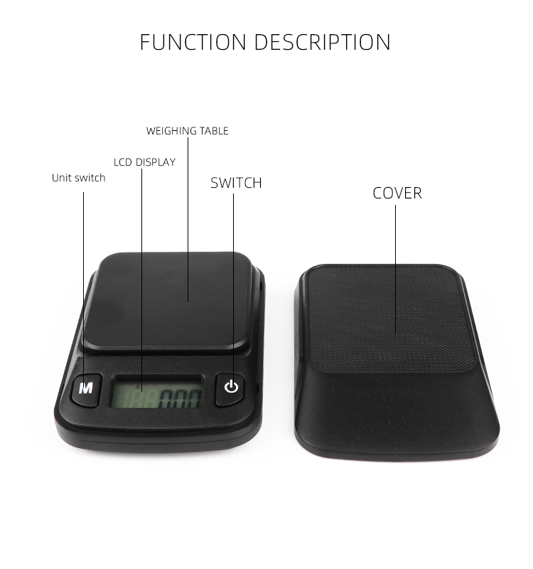 LCD display pocket scale