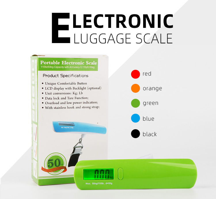 GREEN hanging scale for luggage