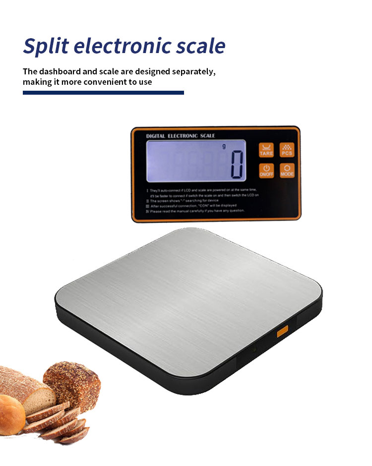 Split electronic kitchen scale