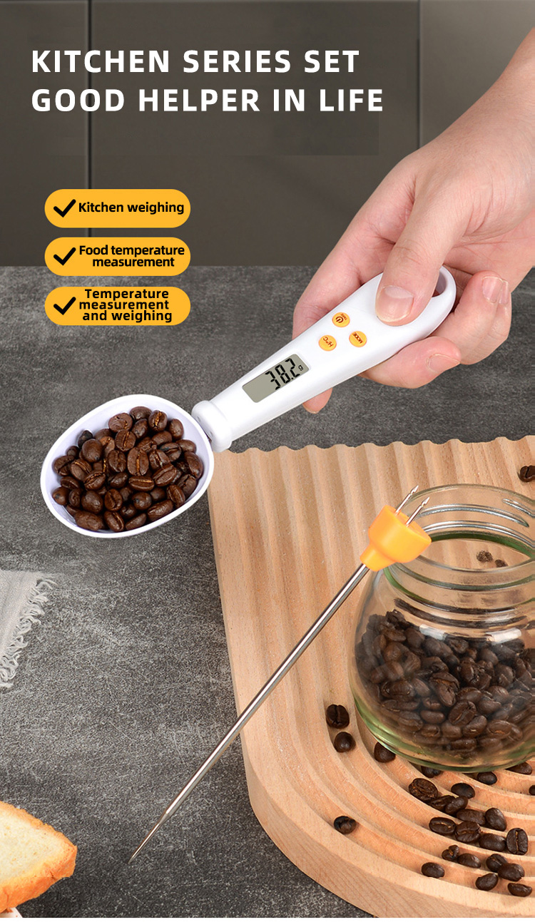 temperature measurement and weighing spoon scale