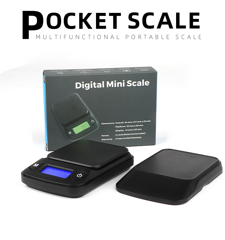 black digital mini scale