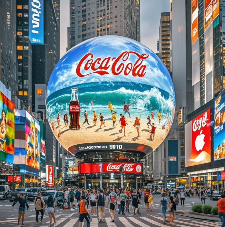 LED sphere display for outdoor