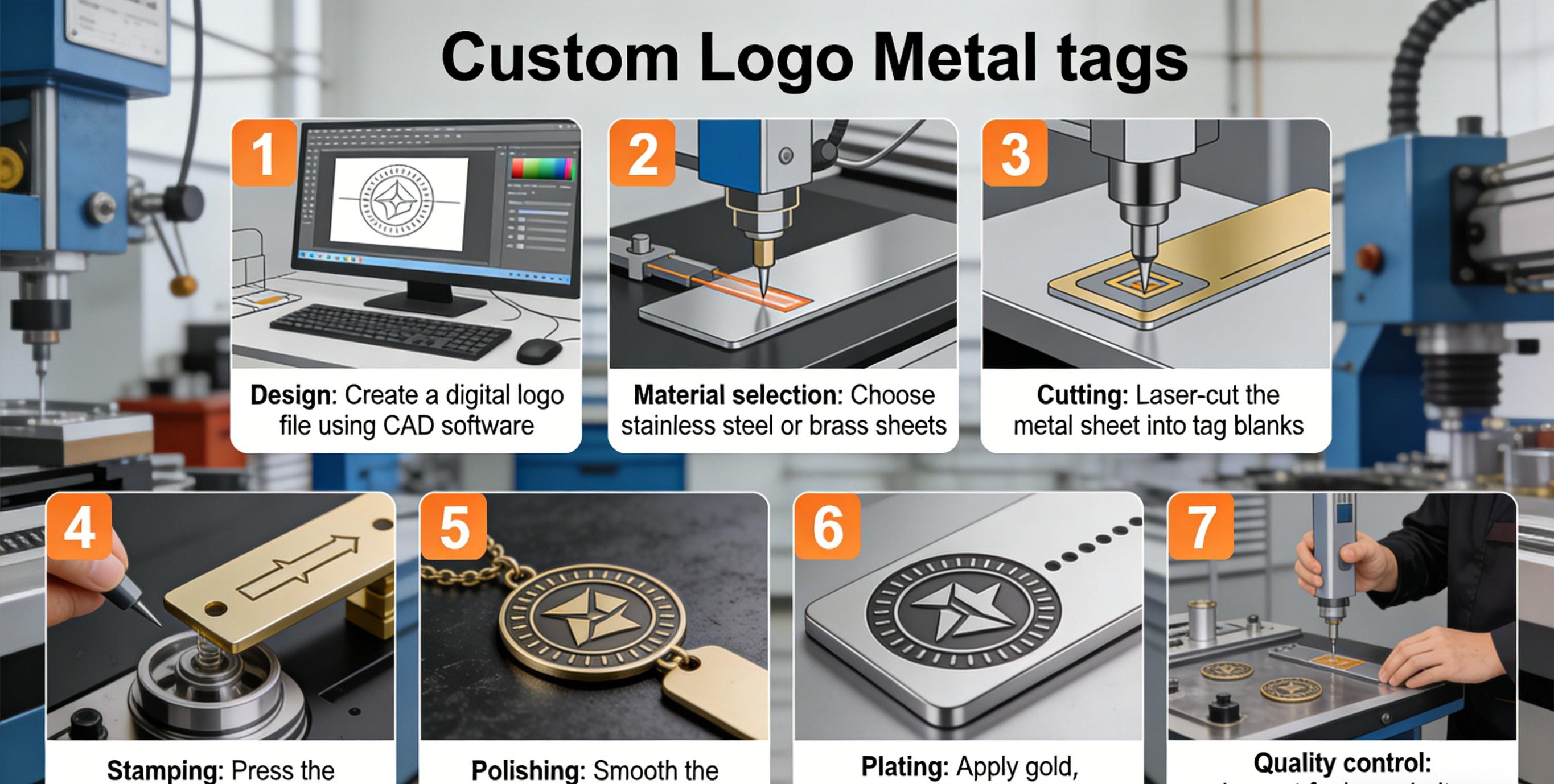 Manufacturing Process of Custom Logo Metal Tags