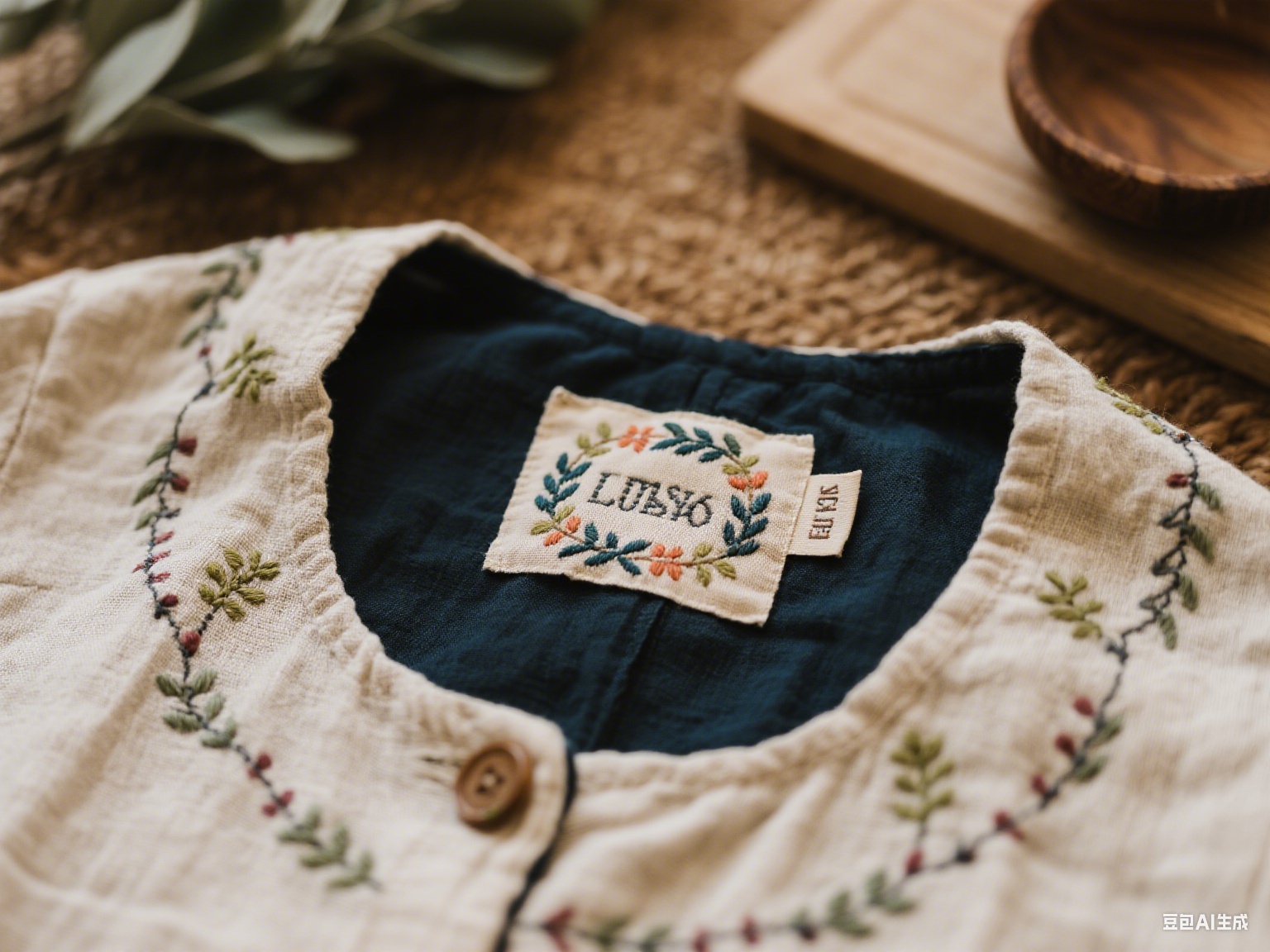 Close-up high-resolution shot of embroidered name labels showing stitching details.