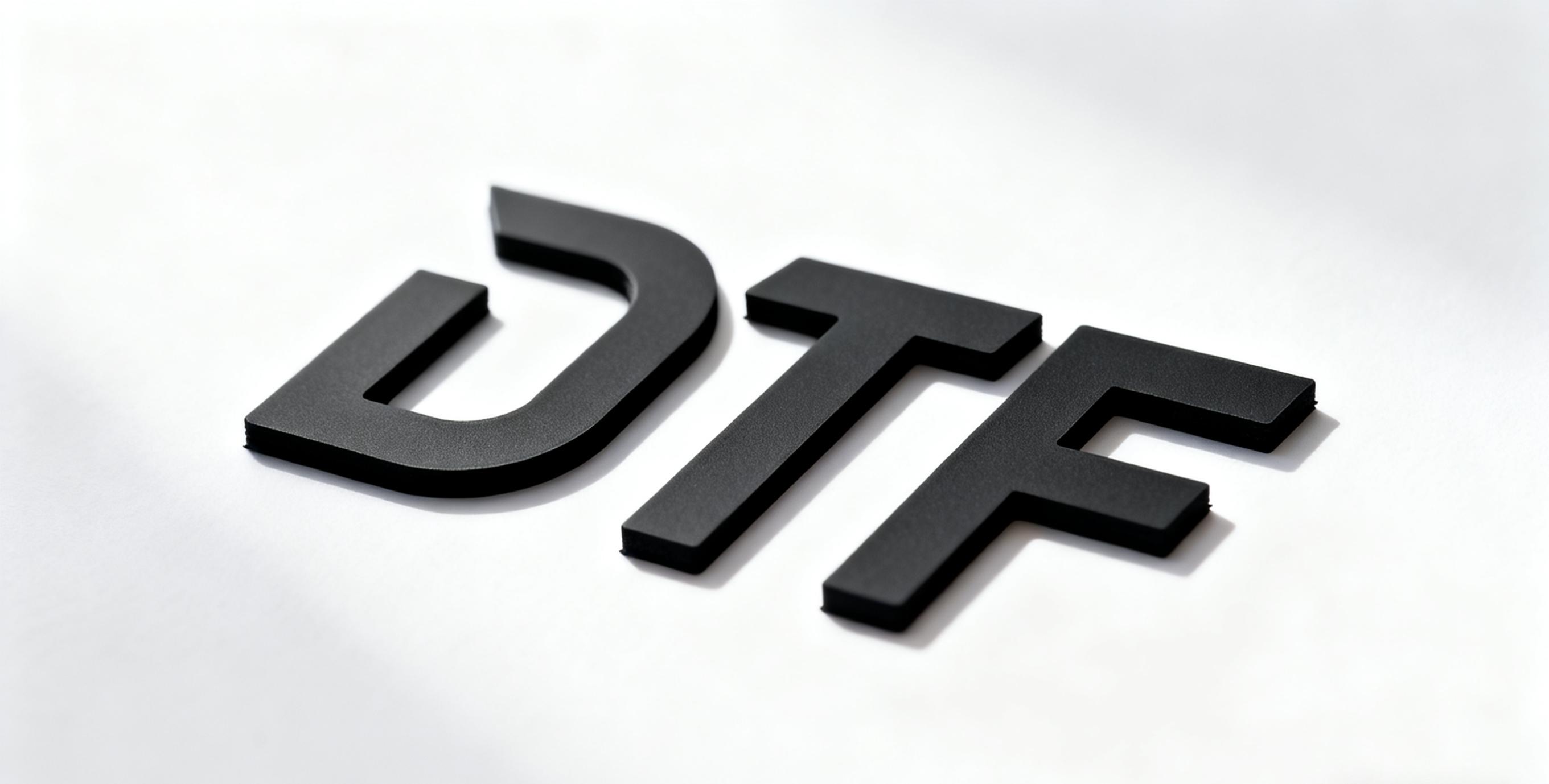 laser cut nylon DTF logo with clean edges