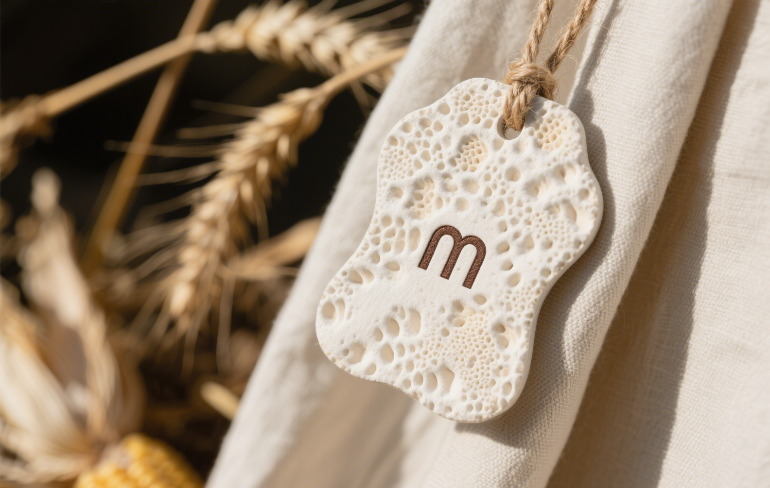  Eco-friendly mycelium clothing hang tag made from Sustainable clothing tags