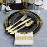 Plastic Cutlery Disposable Flatware Elegant Gold Party Flatware