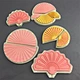 Hot Sale Folding Fan Shape Chocolate Fondant Molds Baking Cake Silicone Mold Cake Decorating Soap Mould Baking Tool Wholesale