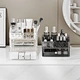 Dresser Storage
Multi-Function With Handle Portable Holder Plastic Kit Sponge Led Light Makeup Storage Box Mirror Makeup Organizer With 2 Drawers And 1 Tray For Perfume Skincare Eyeshadow Lipstick Cosmetics Storage Display Case