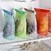 New Arrival Hot Sale Reusable Leakproof Food Grade Silicone Food Storage Fresh Bag with Ziplock Holder for Home