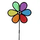 Hot Sale Outdoor Cloth Black Edge Six Colour Windmill Camping Children Toys Garden Decoration Wholesale