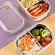 Wholesale 2 Compartment Portable Fruit Food Container Stainless Steel Insulated School Kids Thermal Bento Lunch Box with Cutlery