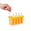 Ice Cream Popsicle Molds 5-Cavity Ice Pop Maker Ice Cream Bar Molds