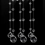 K9 Crystal Wreath String 30MM Transparent Glass Bead Garland Line Curtain Wedding Ceiling Decoration