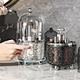 360 Rotating Makeup Brush Organizer Rotatable Makeup Brush Organizer Holder With Lid Luxury 360 Rotating Clear Dustproof Makeup Brushes Container With Lid Desktop Bathroom Cosmetic Storage For Female