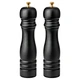 Wooden Salt and Pepper Grinder Sets With Base Kitchen Spice Shaker Pepper Mill PU Baking Paint Salt Spice Grinder 8 Inches-Sets