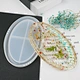 Diy Crystal Epoxy Mold Compote Oval Tray Storage Box Resin Coaster Silicone Mold Shiny Oval Mermaid Dish Plate Silicone Mold For Resin Diy Craft Diy Resin Epoxy Silicone Oval Rolling Tray Mold