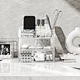 Dresser Storage
Multi-Function With Handle Portable Holder Plastic Kit Sponge Led Light Makeup Storage Box Mirror Makeup Organizer With 2 Drawers And 1 Tray For Perfume Skincare Eyeshadow Lipstick Cosmetics Storage Display Case
