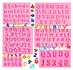 Homwsun Letters Silicone Mold Number Resin Mold Uppercase Letters Silicone Fondant Mold for Cake Decoration