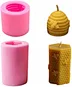 Homesun 3D Bee Honeycomb Candle Molds Beehive Silicone Mold for Homemade Beeswax Candle Soap Candle Molds Silicone Rubber